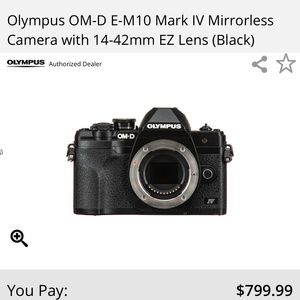 Olympus OM-D E-M10 Mark IV Mirrorless Camera with 14-42mm EZ Lens (Black)